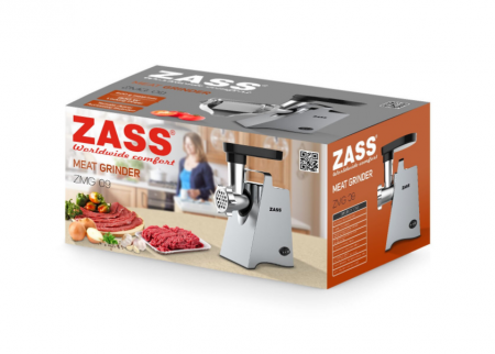 Masina de tocat carne Zass ZMG 09 Silver, Putere 800W, Putere nominala 300W [2]