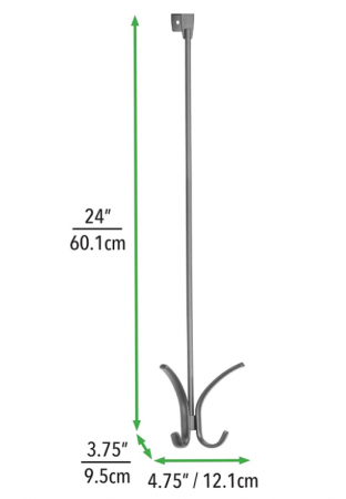 mDesign Cuier de usa, 60 cm, gri grafit, 1 bucata [2]