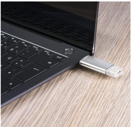 Memorie USB 128 GB Hama cu USB 3.0 & USB 3.1 de tip C, argintiu [5]