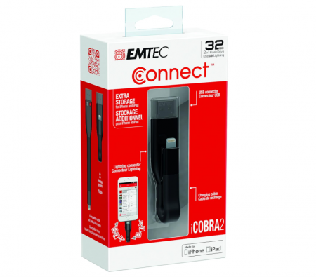 Memorie USB Emtec iCobra V2, 32GB, OTG Dual USB-A/Lightning USB 3.0 (3.1) [1]