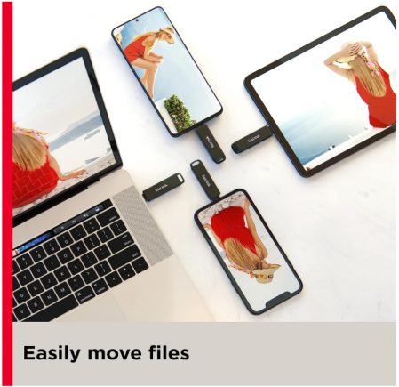 Memorie USB SanDisk iXpand Flash Drive Luxe 64GB, Type-C, conectori Lightning [4]