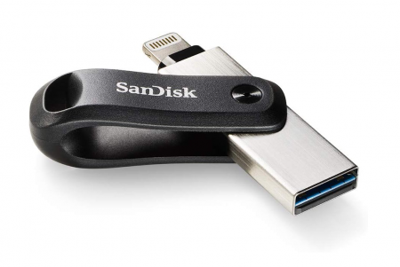 Memorie USB SanDisk iXpand Go de 64 GB, cu conectori Lightning și USB 3.0 [1]