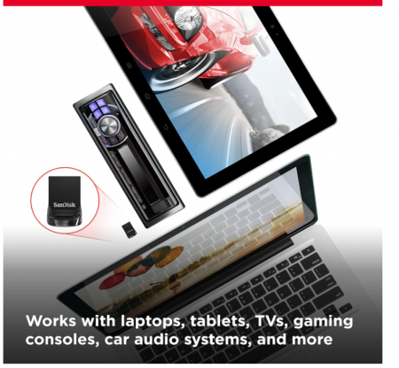 Memorie USB SANDISK Ultra Fit, 64GB, USB 3.1, negru, până la 130 MB/s citire [3]