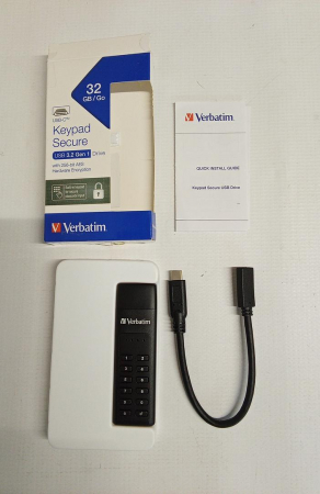 Memorie USB Verbatim Keypad Secure 32GB, USB 3.1 Type-C, negru [1]