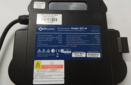 Micro Invertor Solar Pentru Sisteme Fotovoltaice APsystems EZ1-M, 800W limitat la 600W [1]