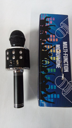 Microfon wireless Karaoke Ankuka, pentru copii cu lumini LED, negru [1]
