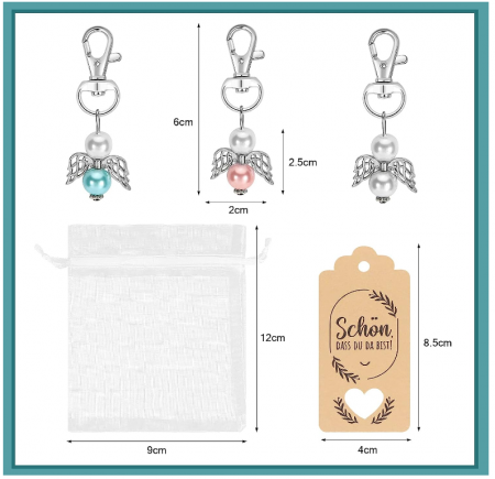 MIIEPLS Pachet de 36 pandantive cu înger păzitor, pentru nuntă, botez, sarbatori [1]