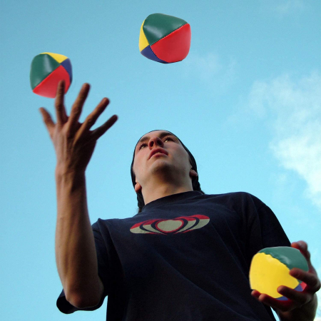 Minge de jonglerie din piele PU pentru Adulti / Copii 5 x 5 cm - NOU [2]