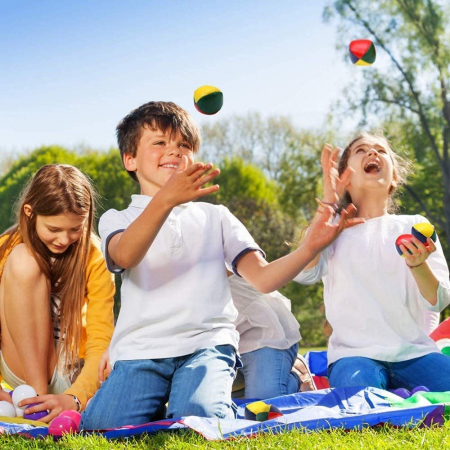 Minge de jonglerie din piele PU pentru Adulti / Copii 5 x 5 cm - NOU [1]