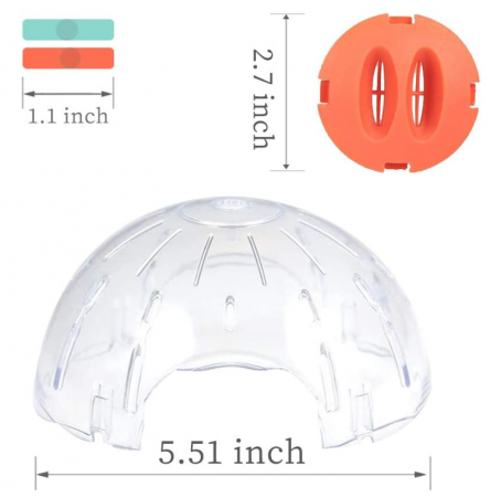 Minge transparenta pentru Hamster WishLotus, de 14 cm [5]