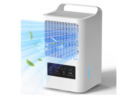 Mini aparat de aer conditionat portabil OMISOON cu pulverizare apa, 800 ml, oscilație de 120° [0]