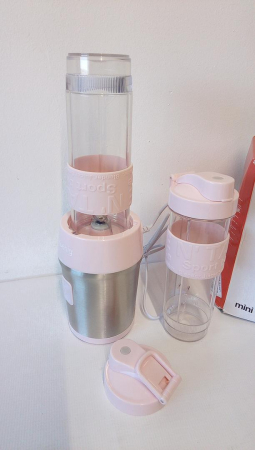Mini blender portabil H.Koenig SMOO12, 570 ml, 300 W, 2 sticle, roz [2]