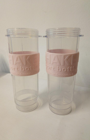 Mini blender portabil H.Koenig SMOO12, 570 ml, 300 W, 2 sticle, roz [3]