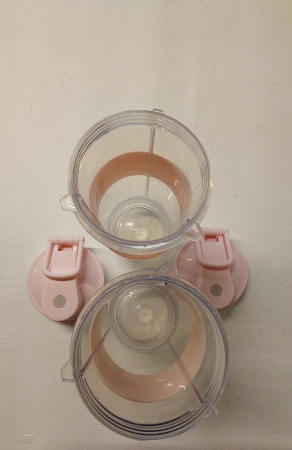 Mini blender portabil H.Koenig SMOO12, 570 ml, 300 W, 2 sticle, roz [4]