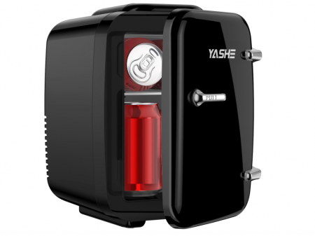 Mini frigider YASHE de 4 litri/6 doze, 220 V AC/12 V DC, negru [0]
