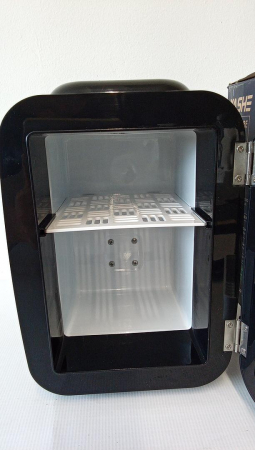 Mini frigider YASHE de 4 litri/6 doze, 220 V AC/12 V DC, negru [2]