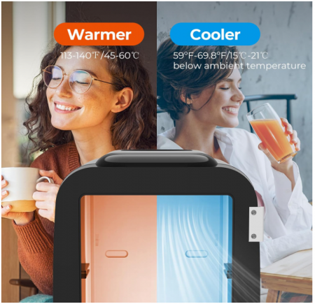 Mini frigider YASHE de 4 litri/6 doze, 220 V AC/12 V DC, negru [3]