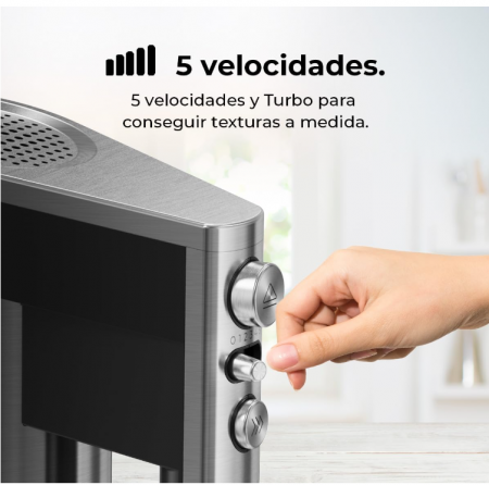 Mixer Cecotec PowerTwist 500 Full Steel, 500 W, 5 viteze plus funcție Turbo [5]