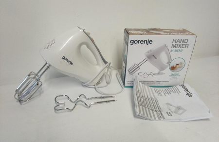 Mixer de mana GORENJE M450W, 450W, 5 trepte viteza, alb [2]
