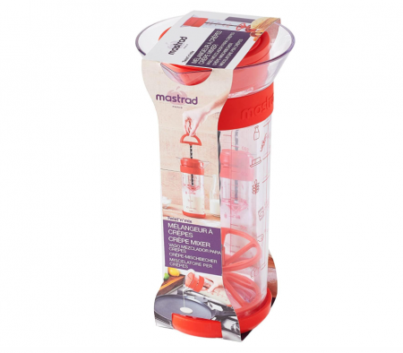 Electrocasnice pentru Bucatarie - Mixer Mastrad pentru prepararea aluatului lichid (crepes, vafe, clatite), 700 ml, rosu