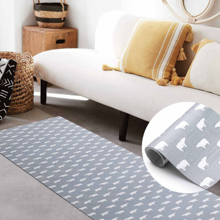 Mocheta LC&TEAM, textil, gri deschis, 45 x 500 cm [6]