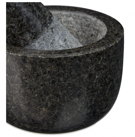 Mojar cu pistil Relaxdays, Robust si Rezistent, 100ml, Ø 8,5 cm, gri antrcit [8]