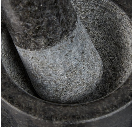 Mojar cu pistil Relaxdays, Robust si Rezistent, 100ml, Ø 8,5 cm, gri antrcit [9]