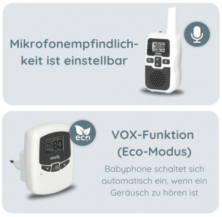 Monitor audio pentru bebeluși Alecto Babyphone DBX-80, alb/gri [4]