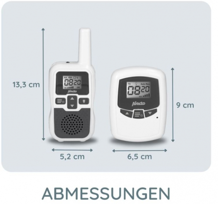 Monitor audio pentru bebeluși Alecto Babyphone DBX-80, alb/gri [6]