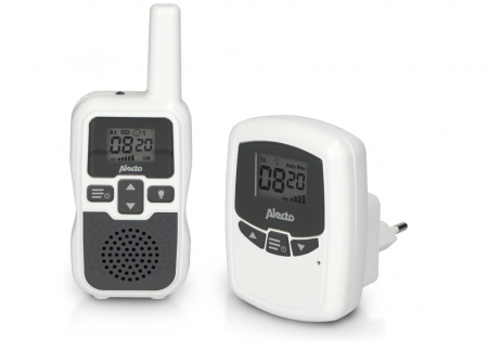 Camera copilului - Monitor audio pentru bebeluși Alecto Babyphone DBX-80, alb/gri
