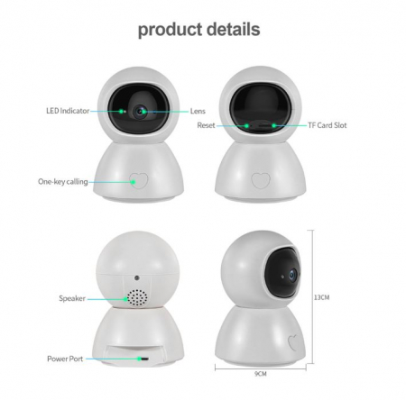 Monitor video pentru bebelusi Mappy Wireless Cam VBM20192, full HD, 2MP [4]