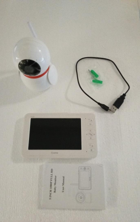 Monitor video pentru bebelusi Sainlogic, 1080P FHD, alb [2]