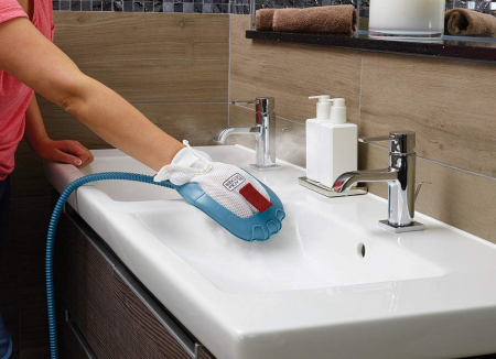 Mop cu aburi BLACK+DECKER și mănușă STEAMITT, 8 accesorii, Multifuncțional, 1300W, FSMH1351SM-QS [9]