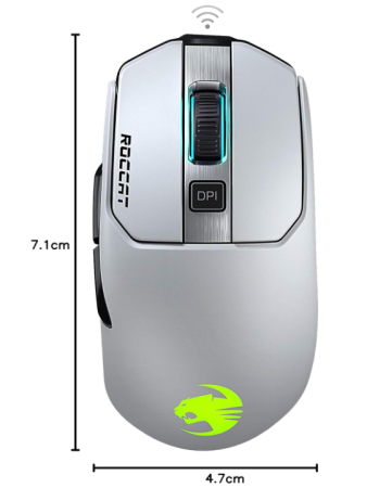 Mouse de gaming Roccat Kain 202 Aimo RGB, 16.000 DPI, senzor Owl-Eye, alb [8]