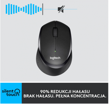 Mouse fără fir Logitech M330 SILENT PLUS, Negru [4]