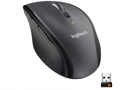 Mouse fără fir Logitech M705 Marathon, receptor USB unificator de 2,4 GHz, 1000 DPI, gri [0]