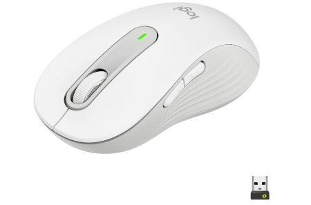 Tastaturi, Mouse și dispozitive de intrare - Mouse fără fir Logitech Signature M650 L, alb