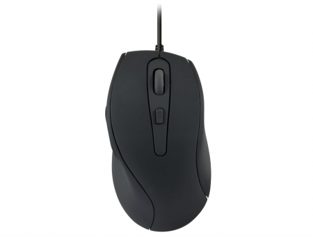 Tastaturi, Mouse și dispozitive de intrare - Mouse optic silențios Speedlink AXON cu cablu și suprafață antibacteriană, până la 2400 dpi, negru