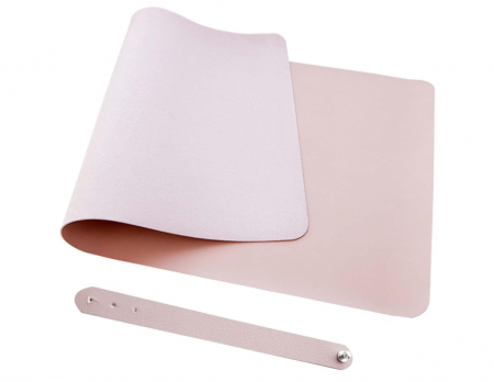 Tastaturi, Mouse și dispozitive de intrare - Mouse Pad Morian din piele PU, roz, 45 x 90 cm