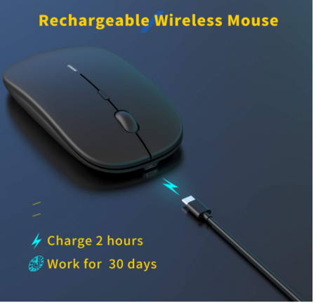 Mouse Silențios Wireless Anmck, 1600 DPI negru [2]