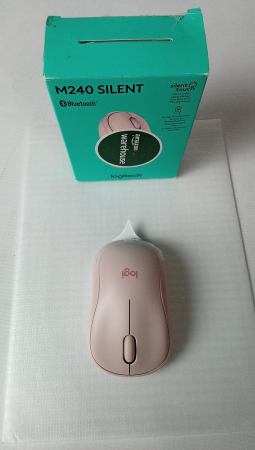 Mouse silențios wireless cu Bluetooth Logitech M240, roz [1]