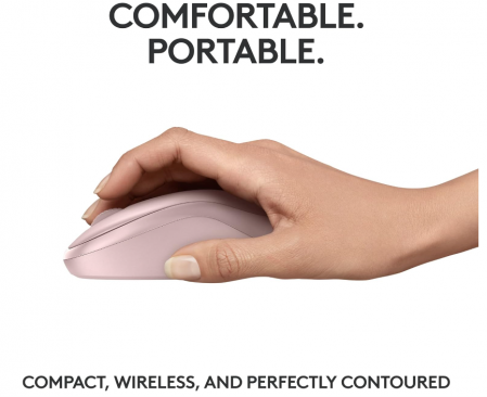 Mouse silențios wireless cu Bluetooth Logitech M240, roz [5]