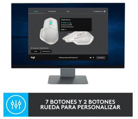 Mouse wireless cu Bluetooth Logitech MX Master 2S gri [10]