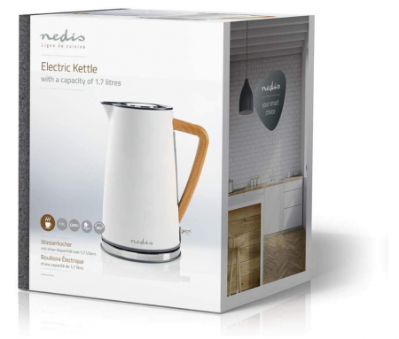 Nedis Fierbător de apa electric, Soft-Touch 1,7 L,  Alb [2]