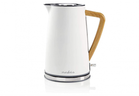 Nedis Fierbător de apa electric, Soft-Touch 1,7 L,  Alb [0]