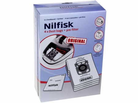 Electrocasnice & Climatizare - Set 4 saci de aspirator NILFISK 107412688, SERIA GM300 GM400 GM500