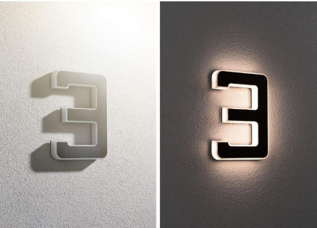 Numar LED solar de casa Paulmann, numarul 3, IP44, 3000 K [6]