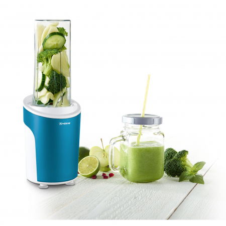 Blender Trisa Power Smoothie 6930.12, cutit cu 4 lame, 21.000 rpm, Albastru [1]