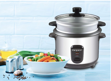 Oala electrica Beper de gătit orez, 1 litru pentru 625g orez [7]