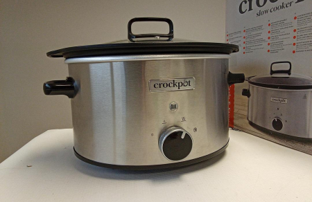 Oala electrica Crock-Pot Slow Cooker, 3.5L, otel inoxidabil, CSC085X [1]